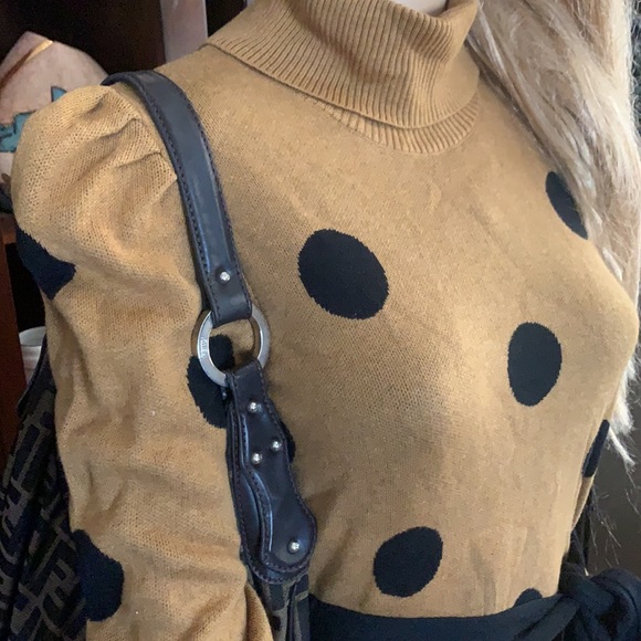 Who What Wear Polka Dot Sweater Dress - Picture 2 of 4